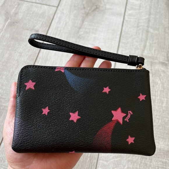 Coach Wristlet with Disco Star Print - Picture 4 of 8